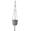 Suspension macramé en corde grise - 90 cm