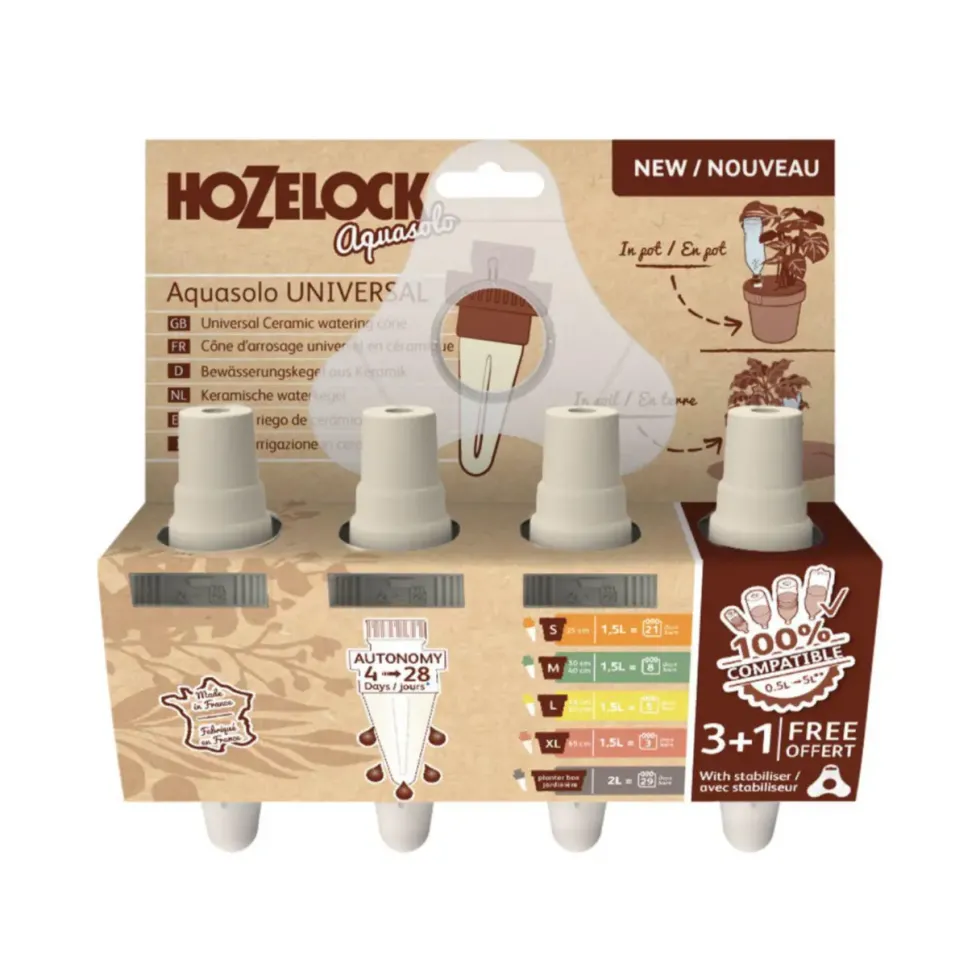 Système d'arrosage coloris violet Hozelock Aquasolo Pour pot universel Pack 3 + 1