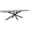 Table anthracite en aluminium et pierre naturelle Bizzotto Isacco - 240 x 110 x 75 cm