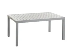 Table avec allonge en aluminium taupe/anthracite Talia - 165/261 x 100 x 75 cm