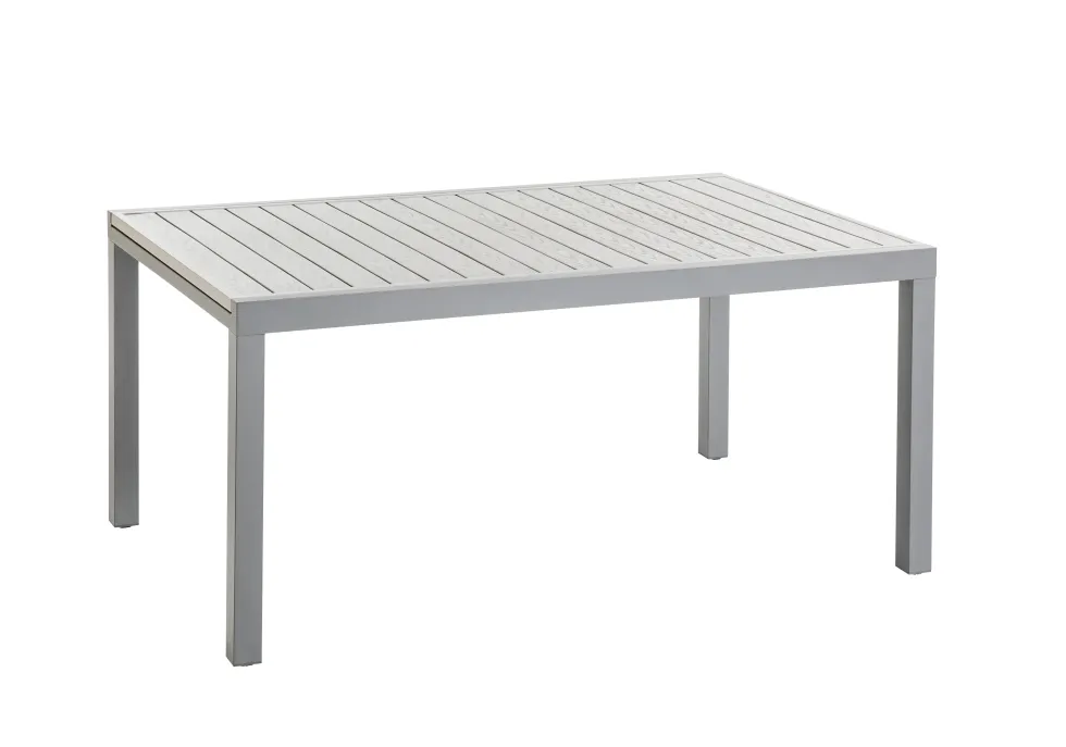 Table avec allonge en aluminium taupe/anthracite Talia - 165/261 x 100 x 75 cm
