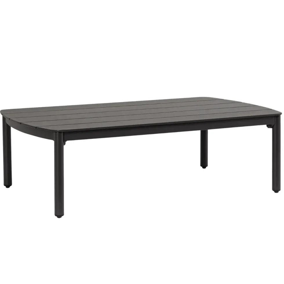Table basse anthracite en aluminium Bizzotto Fenix - 115 x 68,5 x 35 cm