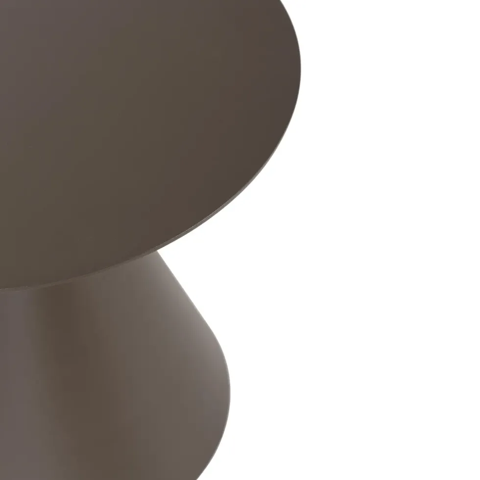 Table basse coloris cocao en aluminium Bizzotto Aloha - Ø 50 x 49,5 cm