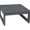 Table basse repose pieds coloris gris en aluminium Stern - 72 x 72 x 33 cm