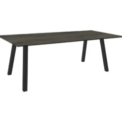 Table coloris anthracite/ciment en aluminium Interno Stern - 220 x 100 cm