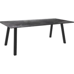 Table coloris noir en aluminium Interno Stern - 220 x 100 cm