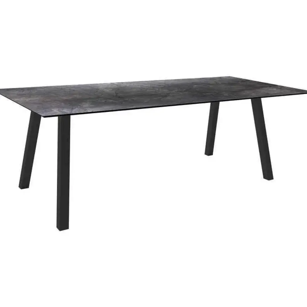 Table coloris noir en aluminium Interno Stern - 220 x 100 cm