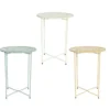 Table d'appoint coloris multicolore en métal - Ø 46,5 cm