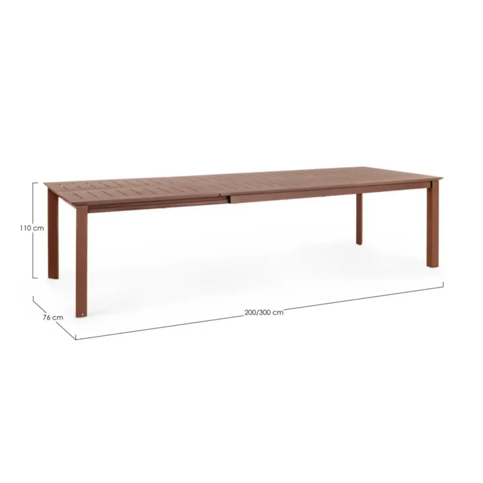 Table de jardin extensible Bizzotto Konnor Barn - 200/300 x 110 x 76 cm