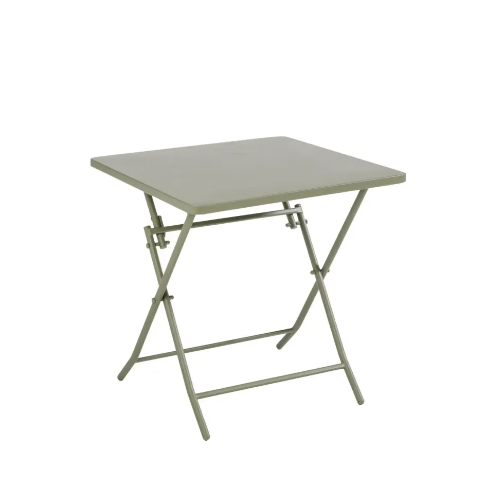Table de jardin pliante Clivia en acier - 70 x 70 x 71 cm