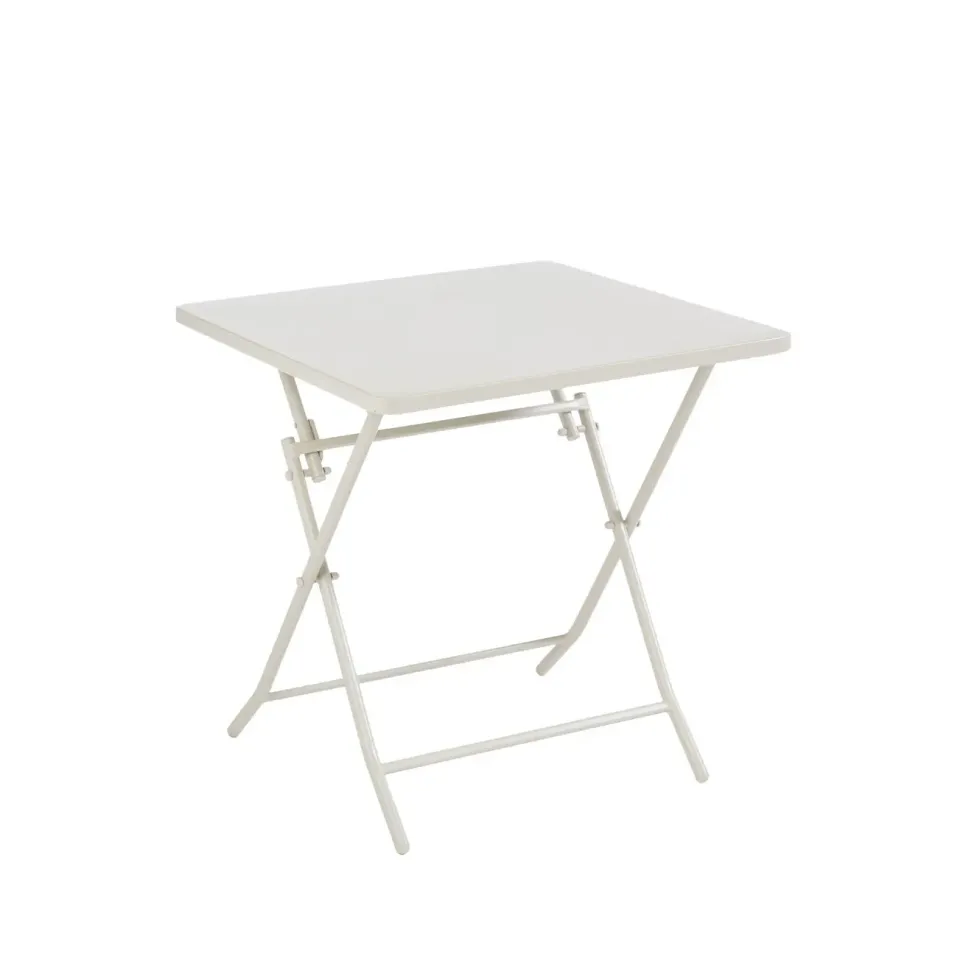 Table de jardin pliante Clivia en acier - 70 x 70 x 71 cm