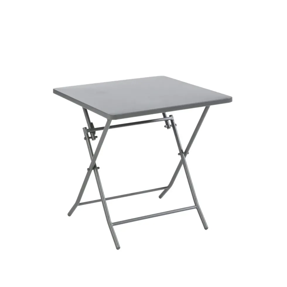 Table de jardin pliante Clivia en acier - 70 x 70 x 71 cm
