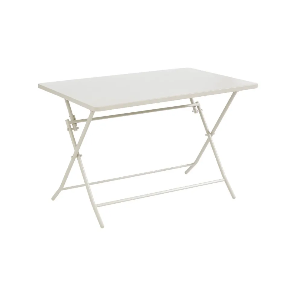Table de jardin pliante Clivia en acier - 110 x 70 x 71 cm