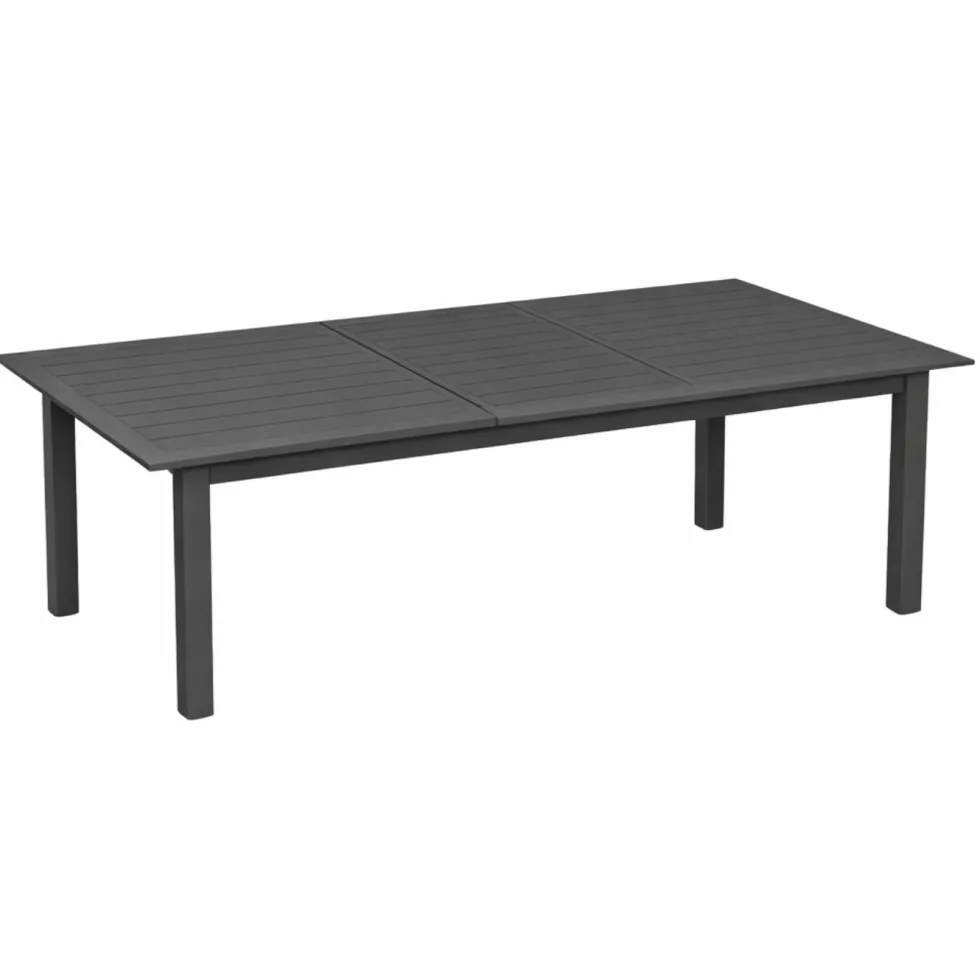 Table en aluminium graphite Caméline II - 180/240 x 98 cm