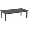 Table en aluminium graphite Caméline II - 130/180 x 84 cm