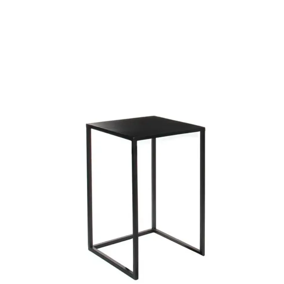 Table en métal noir Ø30xH.48,5 cm