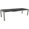 Table extérieure coloris graphite/slate en aluminium Stern - 214/254/294 x 100 x 75 cm