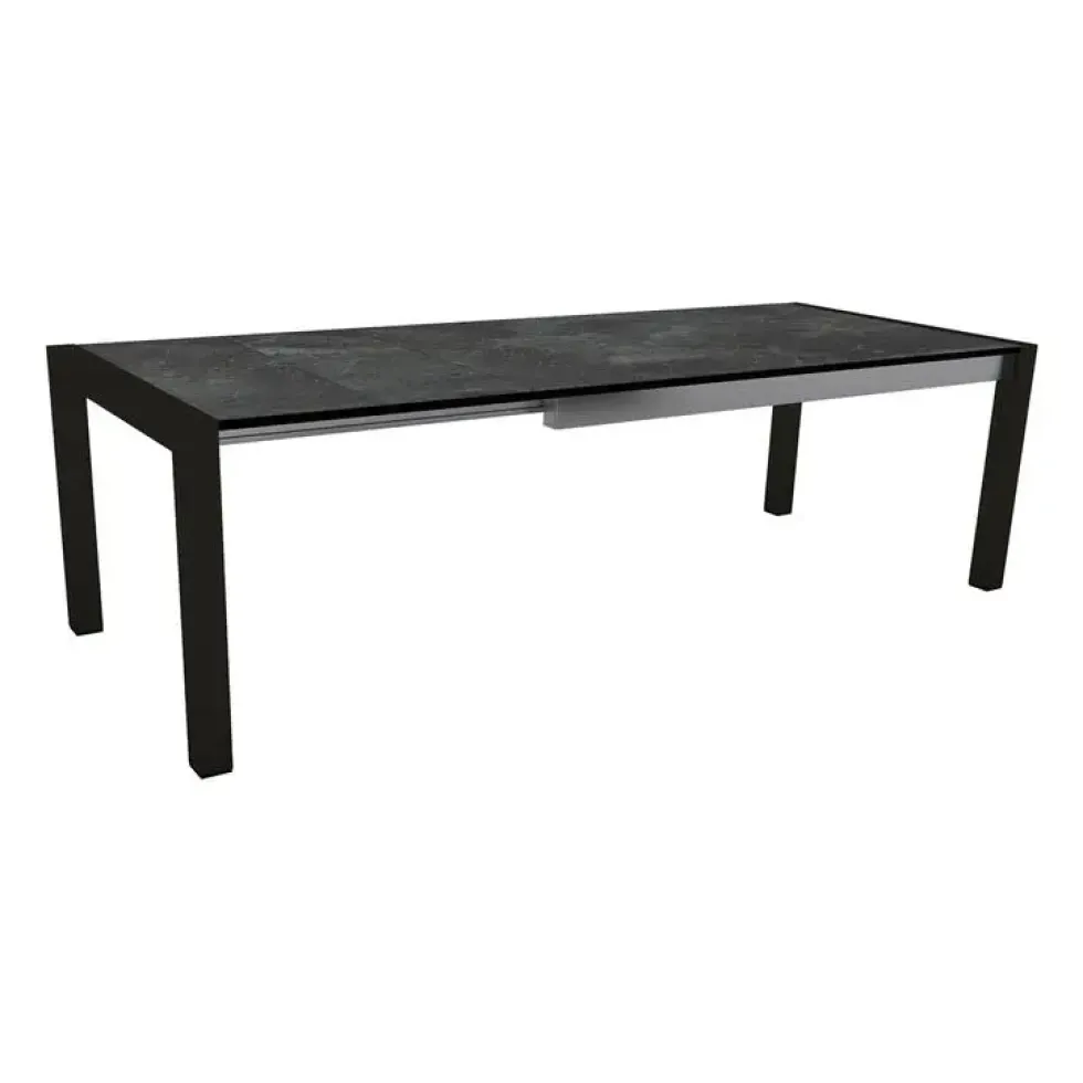Table extérieure coloris noir en aluminium Stern - 174 x 214 x 254 x 90 cm