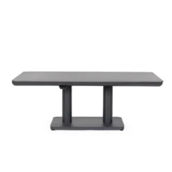 Table élévatrice en aluminium anthracide et pierre sintérisée Bizzotto Miguel