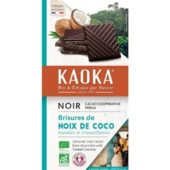 Tablette noir noix de coco bio Kaoka - 100 g
