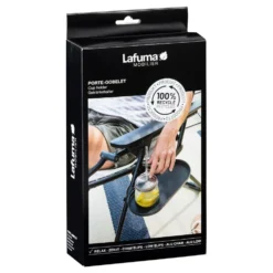 Tablette porte-gobelet en plastique recyclé gris anthracite pour fauteuil Lafuma - 30 x 7 x 17 cm