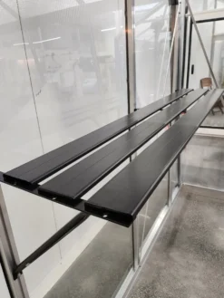 Étagère en aluminium noir pour serre ACD - 147,6 x 32,5 cm