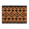 Tapis brosse coco beige imprimé noir Sweetsol Ethnique - 60 x 40 cm