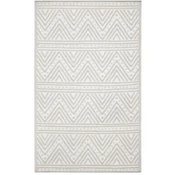 Tapis coloris gris en polypropylène recyclé - 120 x 180 cm