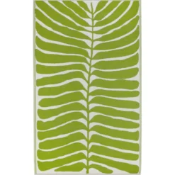 Tapis coloris vert en polypropylène recyclé