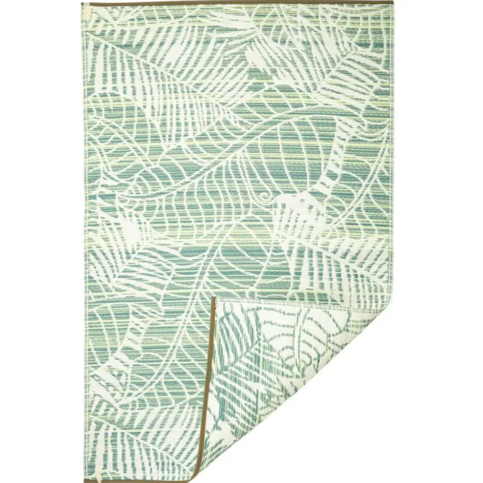 Tapis coloris vert polypropylène recyclé intérieur extérieur - 150 x 240 cm