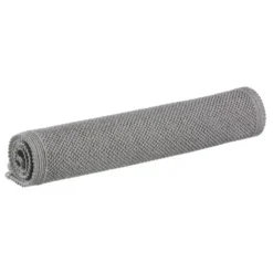 Tapis de bain uni Etia gris perle 64x54 cm