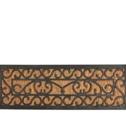 Tapis en fibre de coco et caoutchouc noir Classique - 75,5 x 25,2 x 1 cm