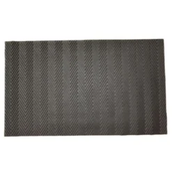 Tapis grattoir en caoutchouc réversible coloris noir pour extérieur E/C Sweetsol - 45 x 75 cm