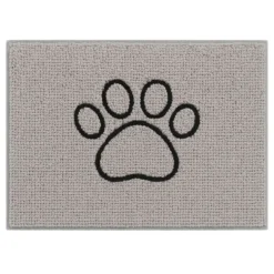 Tapis gris à motif pattes M - 79 x 51 cm