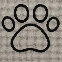 Tapis gris à motif pattes M - 79 x 51 cm