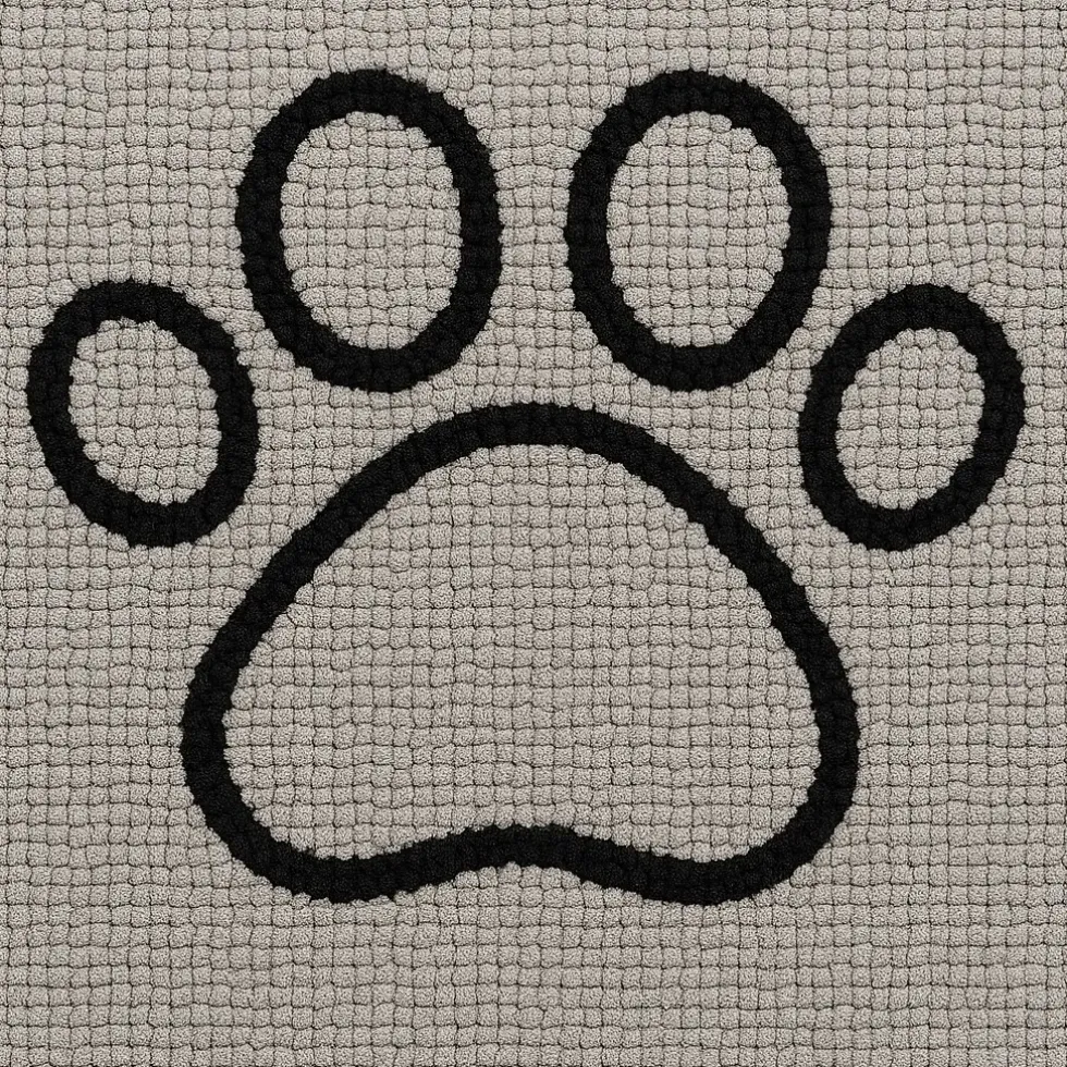 Tapis gris à motif pattes M - 79 x 51 cm