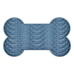 Tapis à lécher avec ventouses coloris bleu yummee