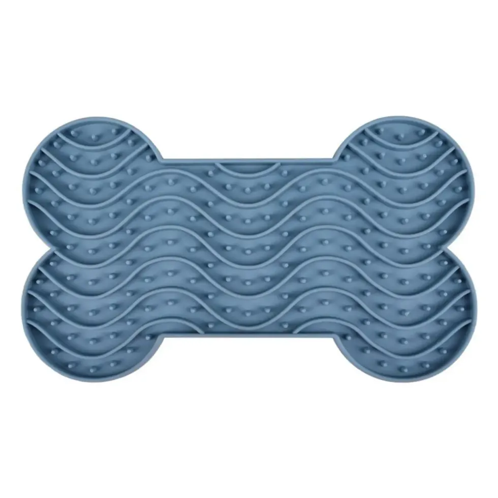 Tapis à lécher avec ventouses coloris bleu yummee