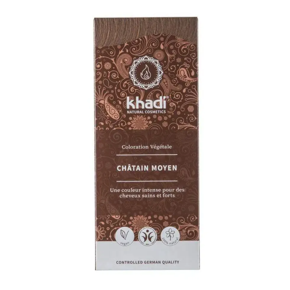 Teinture aux plantes Châtain moyen Khadi - 100 g
