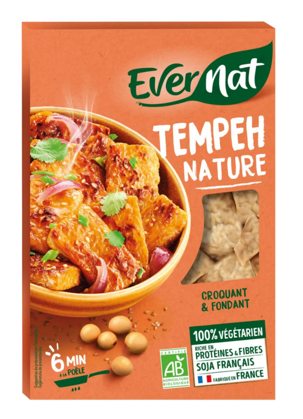 Tempeh nature bio Evernat - 170 g