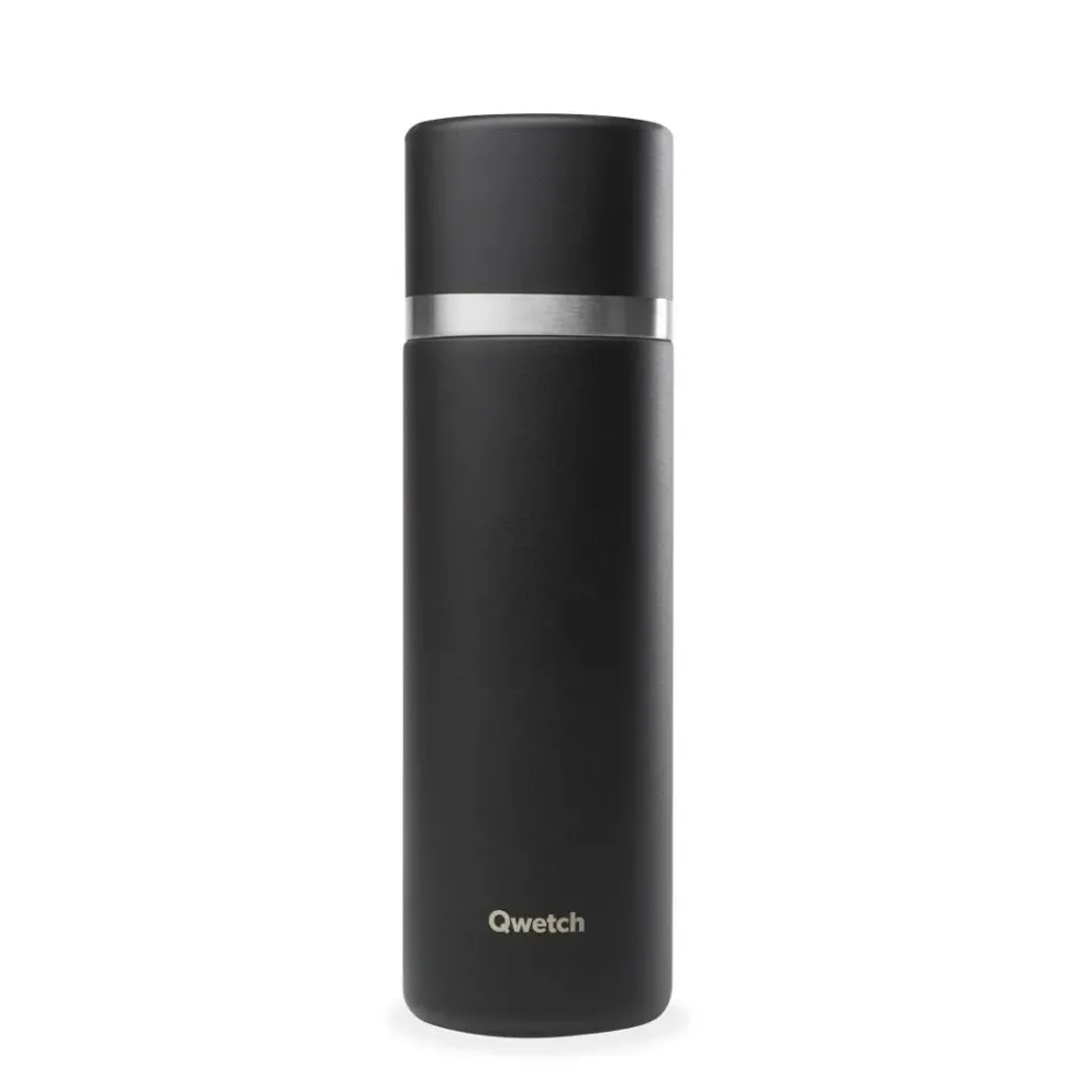 Thermo isotherme Matt coloris noir en inox Qwetch - 750 ml