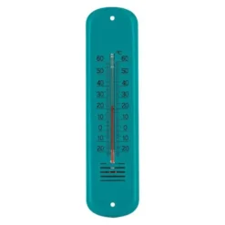Thermomètre extérieur en métal bleu Instant Nature 10030 - 19 cm