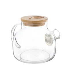 Théière en verre et couvercle bambou Nature & Vous - 850 ml