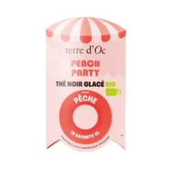 Thé noir bio glacé pêche Terre d’Oc Peach party - 10 infusettes