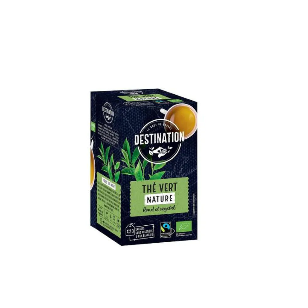Thé vert nature équitable en boîte Destination Sri Lanka - 32 g