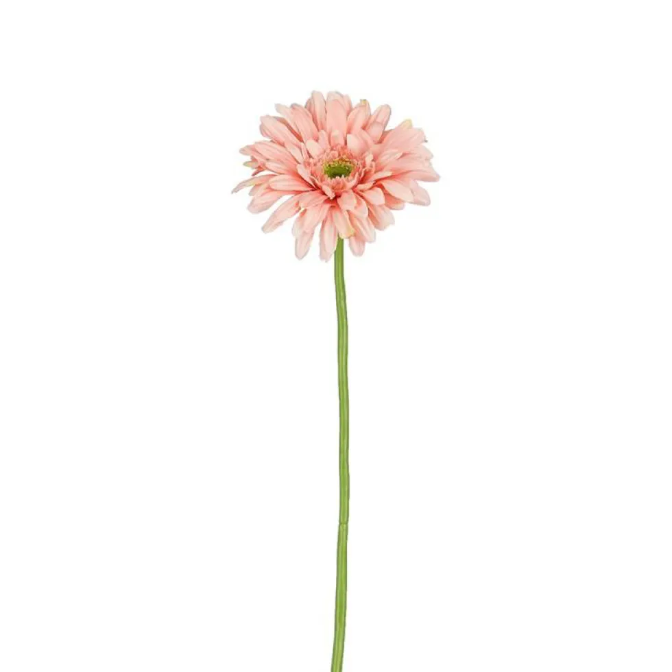 Tige de gerbera artificiel en plastique recyclé rose - 60 cm