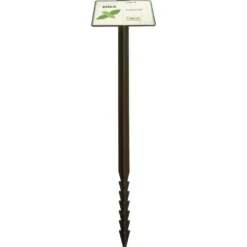 Étiquette à planter jalons de jardin basilic coloris marron - 45 cm