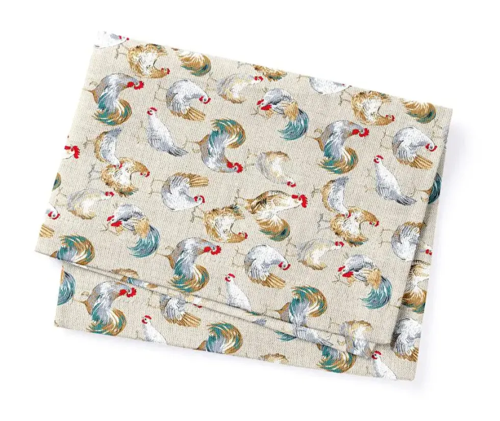 Torchon en coton coloris beige Monique - 50 x 70 cm