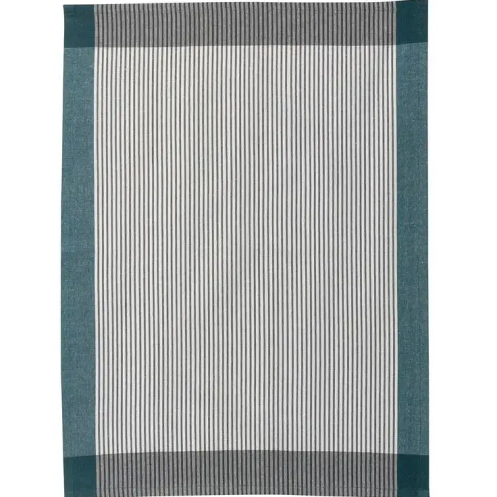 Torchon recyclé Dinis coloris bleu - 50 x 70 cm