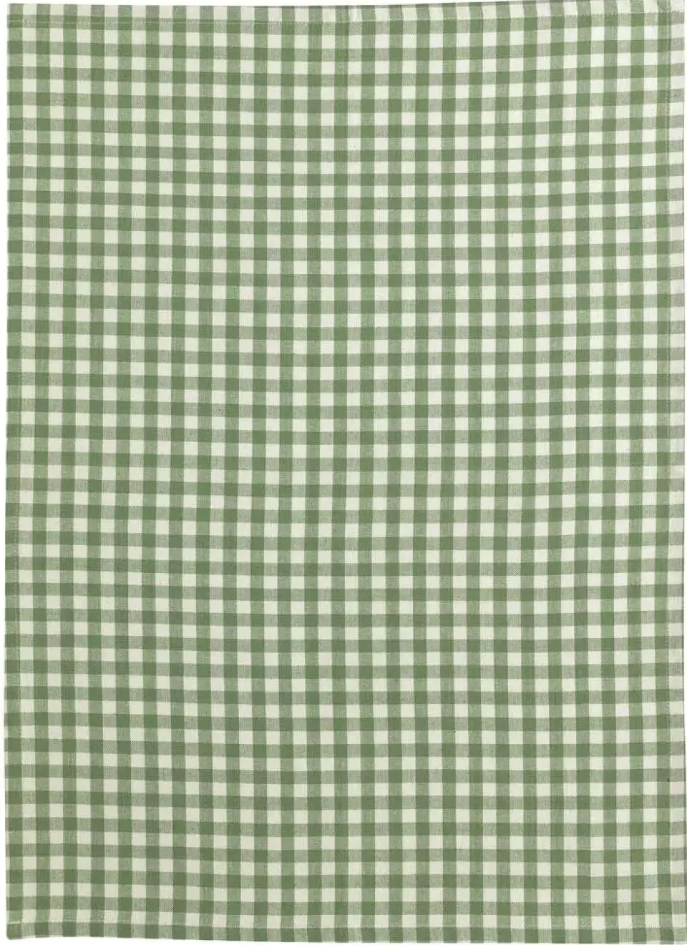 Torchon vert cactus en coton recyclé Vichy - 50 x 70 cm